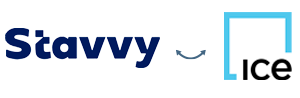 Stavvy and ICE Mortgage Technology logos Stavvy and ICE Mortgage Technology logos