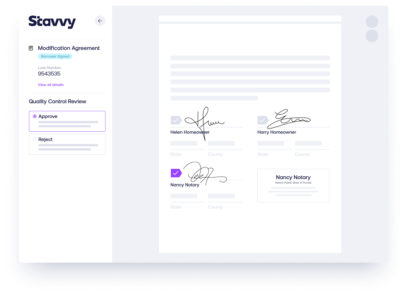 Illustration of loan servicing software from the Stavvy platform