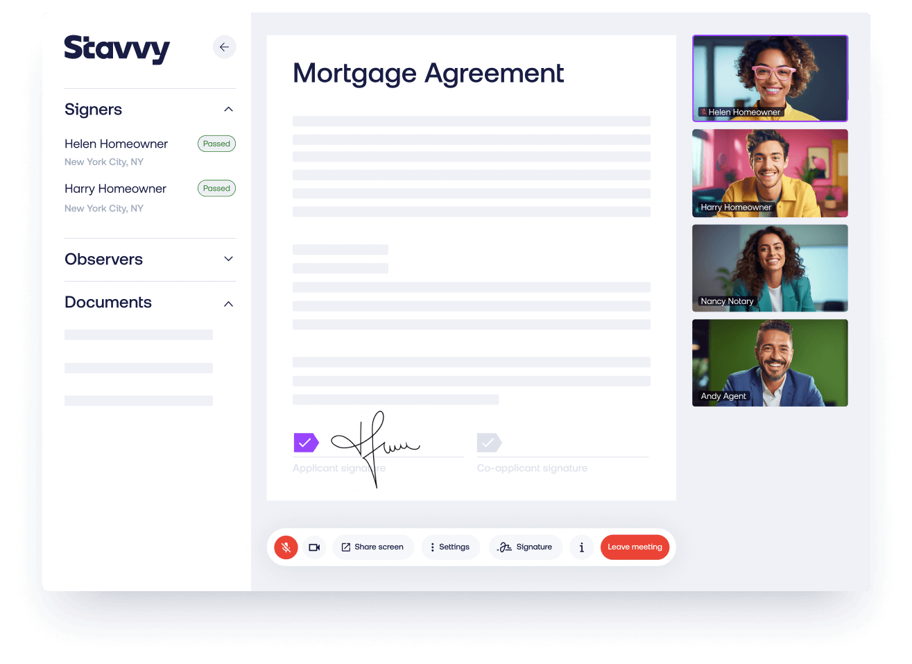 Illustration of a RON mortgage transaction on the Stavvy platform