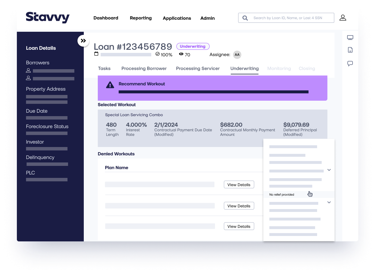 Servicer Default Management Portal