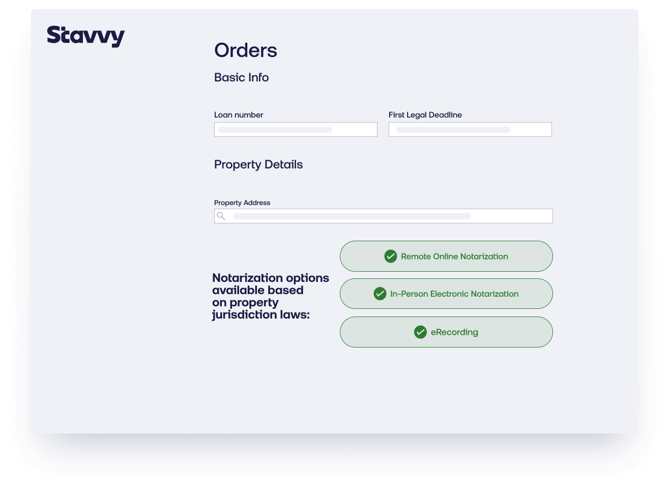 Illustration of creating an order in Stavvy with eligibility engine verification